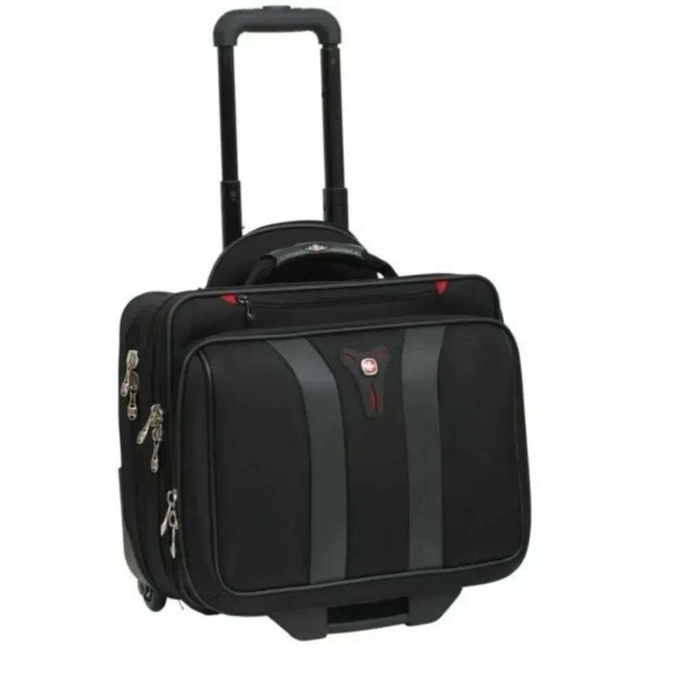Swiss Gear Rolling Travel Laptop Wenger Business Luggage Bag Black Office